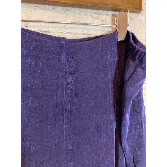 Chico's Slinky Pants Womens XXL Acetate Deep Purple Elastic Waist Ultra Stretch - Picture 4 of 15